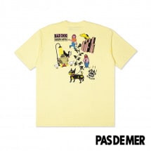 【PAS DE MER/パドゥメ】BAD DOG T-SHIRT Tシャツ / LIGHT YELLOW イエロー 黄色|Tシャツ|Pas De Mer