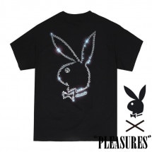 【PLEASURES/プレジャーズ×PLAYBOY/プレイボーイ】ICY T-SHIRT Tシャツ / BLACK ブラック|Tシャツ|PLEASURES