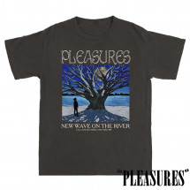 PLEASURES/ץ쥸㡼RIVER PIGMENT DYE T-SHIRT T / BLACK ֥å