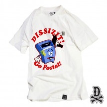 【DISSIZIT/ディスイズイット】GO POSTAL TEE Tシャツ / WHITE ホワイト|Tシャツ|DISSIZIT