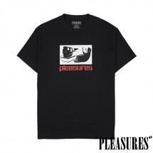 【PLEASURES/プレジャーズ】TV T-SHIRT Tシャツ / BLACK ブラック 黒