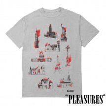 PLEASURES/ץ쥸㡼MONUMENT T-SHIRT T / SILVER 졼