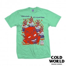 COLD WORLD FROZEN GOODS/ɥɥե󥰥åFREE HEAT TEE T / ISLAND REEF GREEN ꡼