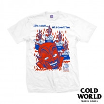 【COLD WORLD FROZEN GOODS/コールドワールドフローズングッズ】FREE HEAT TEE Tシャツ / WHITE ホワイト 白|Tシャツ|COLD WORLD FROZEN G