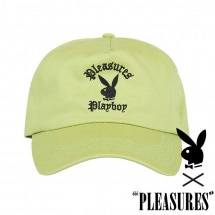 【PLEASURES/プレジャーズ×PLAYBOY/プレイボーイ】INVITE STRAPBACK HAT ストラップバックキャップ / TAN タン|帽子|PLEASURES