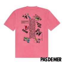 【PAS DE MER/パドゥメ】MAZE T-SHIRT Tシャツ / OLD FUCSIA ピンク|Tシャツ|Pas De Mer