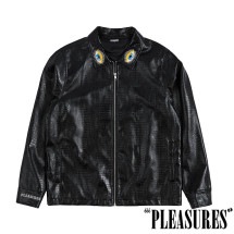 【PLEASURES/プレジャーズ】SLIDE WORK JACKET レザーワークジャケット / BLACK ブラック|アウター|PLEASURES