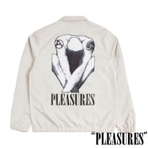 【PLEASURES/プレジャーズ】BENDED COACH JACKET コーチジャケット / OFF WHITE ホワイト|アウター|PLEASURES
