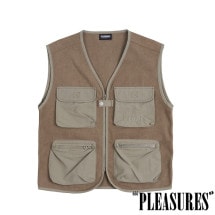 【PLEASURES/プレジャーズ】BEAGLE HUNTING VEST ハンティングベスト / KHAKI カーキ|アウター|PLEASURES