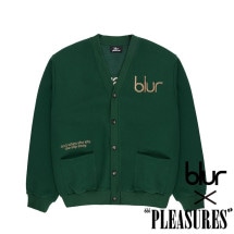 【PLEASURES/プレジャーズ×Blur/ブラー】BLUR CARDIGAN カーディガン / GREEN グリーン|アウター|PLEASURES