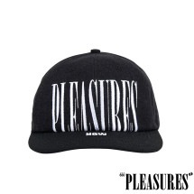 【PLEASURES/プレジャーズ】STRETCH SNAPBACK スナップバックキャップ / BLACK ブラック|帽子|PLEASURES