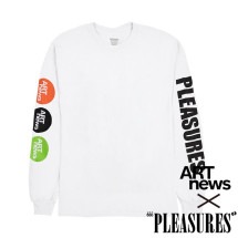 PLEASURES/ץ쥸㡼ARTnewsART NEWS LONG SLEEVE ĹµT / WHITE ۥ磻