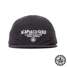 【ACAPULCO GOLD/アカプルコ ゴールド】ON THE ROAD CAMP CAP ストラップバックキャップ / BLACK ブラック|帽子|ACAPULCO GOLD