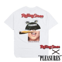 【PLEASURES/プレジャーズ×Rolling Stone/ローリング・ストーン】ROLLING STONE T-SHIRT Tシャツ / WHITE ホワイト|Tシャツ|PLEASURES