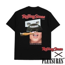 【PLEASURES/プレジャーズ×Rolling Stone/ローリング・ストーン】ROLLING STONE T-SHIRT Tシャツ / BLACK ブラック|Tシャツ|PLEASURES
