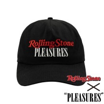 【PLEASURES/プレジャーズ×Rolling Stone/ローリング・ストーン】ROLLING STONE HAT スナップバックキャップ / BLACK ブラック|帽子|PLEASURES