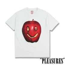 PLEASURES/ץ쥸㡼APPLES T-SHIRT T / WHITE ۥ磻