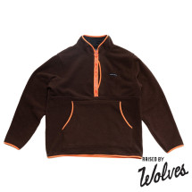 RAISED BY WOLVES/쥤ɥХ֥SHERPA FLEECE HALF-ZIP ϡեå / CHOCOLATE