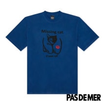 PAS DE MER/ѥɥMISSING CAT T-SHIRT T / BLUE NAVY