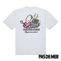 PAS DE MER/ѥɥTV STUDIOS T-SHIRT T / MELANGE GREY