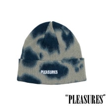 【PLEASURES/プレジャーズ】IMPACT DYED BEANIE ニット帽 / GREY|帽子|PLEASURES