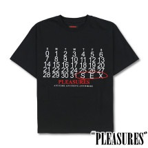 PLEASURES/ץ쥸㡼CALENDAR HEAVYWEIGHT T-SHIRT T / BLACK