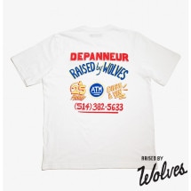 【RAISED BY WOLVES/レイズドバイウルブス】DEPANNEUR TEE Tシャツ / WHITE|Tシャツ|Raised by Wolves