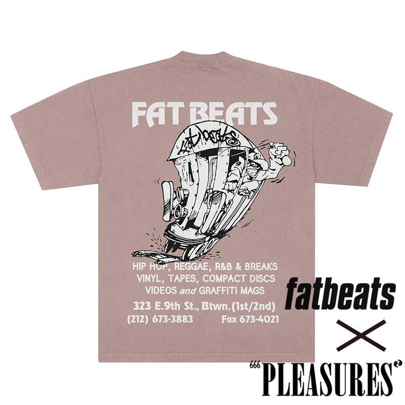 PLEASURES/プレジャーズ×FAT BEATS】9TH STREET T-SHIRT Tシャツ