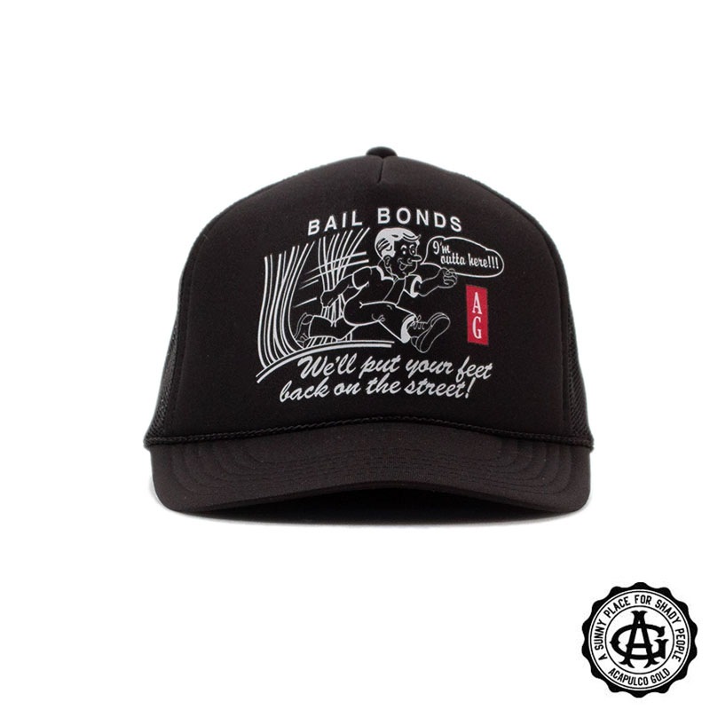 【ACAPULCO GOLD/アカプルコ ゴールド】BAIL BOND TRUCKER CAP キャップ / BLACK | All ...