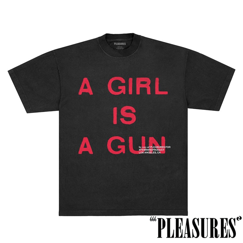 PLEASURES/プレジャーズ】GIRL IS A GUN T-SHIRT Tシャツ / BLACK