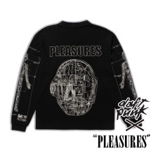 【PLEASURES/プレジャーズ×DAFT PUNK/ダフト・パンク】SCHEMATIC LONG SLEEVE POLO ポロシャツ / BLACK