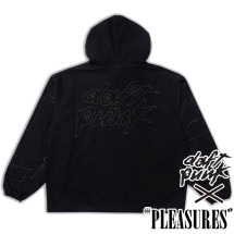 【PLEASURES/プレジャーズ×DAFT PUNK/ダフト・パンク】DIGITAL ZIP PONCHO HOODIE バーカー / BLACK