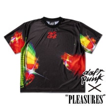 【PLEASURES/プレジャーズ×DAFT PUNK/ダフト・パンク】DAFT CLUB SPORT SHIRT Tシャツ / BLACK