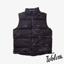 【RAISED BY WOLVES/レイズドバイウルブス】WESTERN REVERSIBLE DOWN VEST ベスト / BLACK