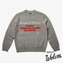 【RAISED BY WOLVES/レイズドバイウルブス】DMA INTARSIA SWEATER セーター / HEATHERED GREY
