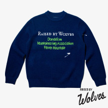 【RAISED BY WOLVES/レイズドバイウルブス】DMA INTARSIA SWEATER セーター / HEATHERED INDIGO|ニット|Raised by Wolves