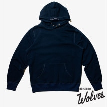 【RAISED BY WOLVES/レイズドバイウルブス】CLASSIC SNAP HOODIE パーカー / NAVY|スウェット|Raised by Wolves