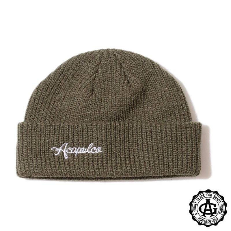 【ACAPULCO GOLD/アカプルコ ゴールド】CABLE BEANIE ニット帽 / MILITARY GREEN | All ...