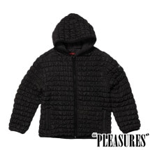 【PLEASURES/プレジャーズ】TENDER HOODED PUFFER ジャケット / BLACK