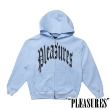 【PLEASURES/プレジャーズ】TWITCH ZIP HOODIE パーカー / POWDER BLUE|スウェット|PLEASURES