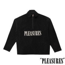 【PLEASURES/プレジャーズ】ONYX HALF ZIP POLAR FLEECE パーカー / BLACK|スウェット|PLEASURES