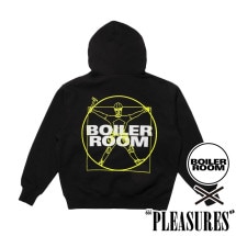 【PLEASURES/プレジャーズ×BOILER ROOM】WORKMAN HOODIE パーカー / BLACK|スウェット|PLEASURES