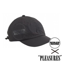 【PLEASURES/プレジャーズ×BOILER ROOM】BOILER PLEASURES SPORT CAP キャップ / BLACK