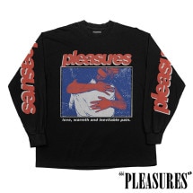 【PLEASURES/プレジャーズ】EMBRACE LONG SLEEVE 長袖Tシャツ / PIGMENT BLACK