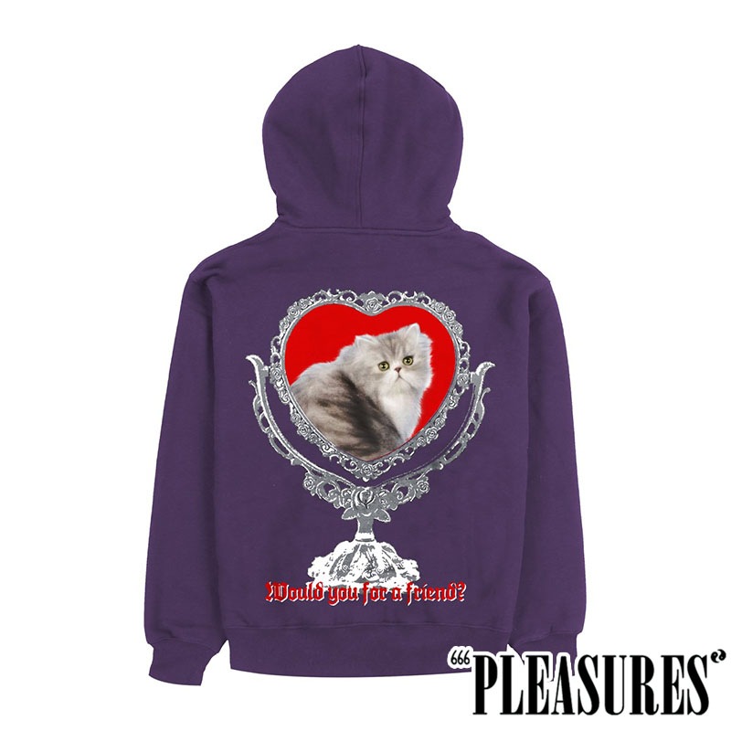 PLEASURES/プレジャーズ】MIRROR HOODIE パーカー / EGGPLANT
