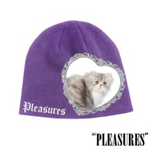 【PLEASURES/プレジャーズ】KITTY SKULLY ニット帽 / EGGPLANT|帽子|PLEASURES