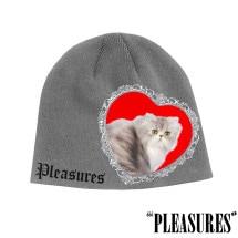 【PLEASURES/プレジャーズ】KITTY SKULLY ニット帽 / GREY|帽子|PLEASURES
