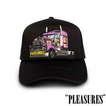 【PLEASURES/プレジャーズ】SEMI TRUCKER キャップ / BLACK|帽子|PLEASURES