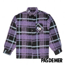 【PAS DE MER/パドゥメ】NOT LONG TIME SHIRT 長袖シャツ / PURPLE/BLACK|長袖シャツ|Pas De Mer