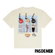 【PAS DE MER/パドゥメ】PUB T-SHIRT Tシャツ / CREAM